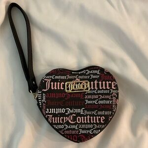 Juicy Couture Black and Red Heart Wristlet